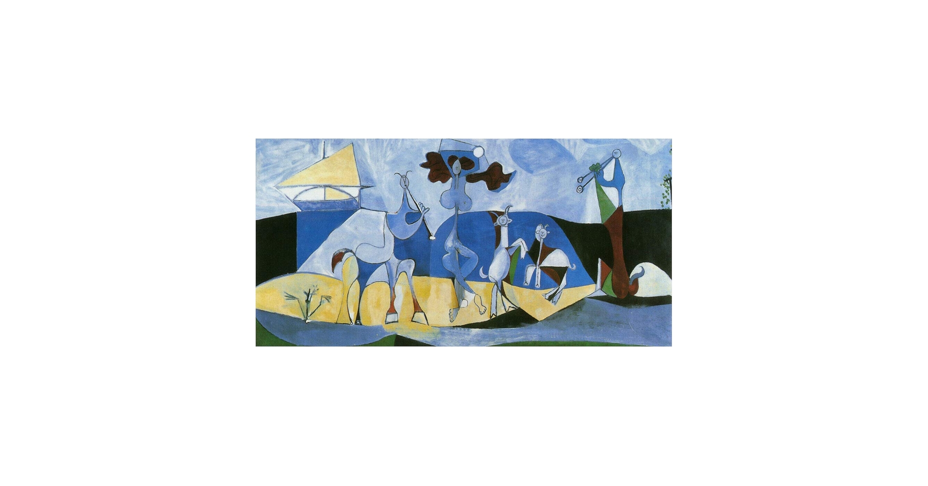 PABLO PICASSO、LA JOIE DE VIVRE、海外版超希少レゾネ Amazon.com: La Joie De Vivre, Picasso - Canvas OR Print Wall